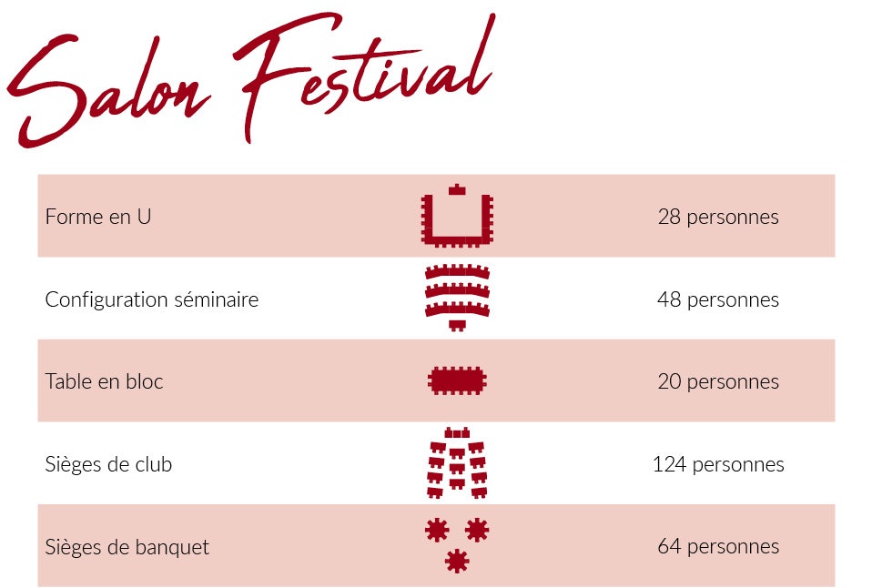 Salon Festival Bestuhlung