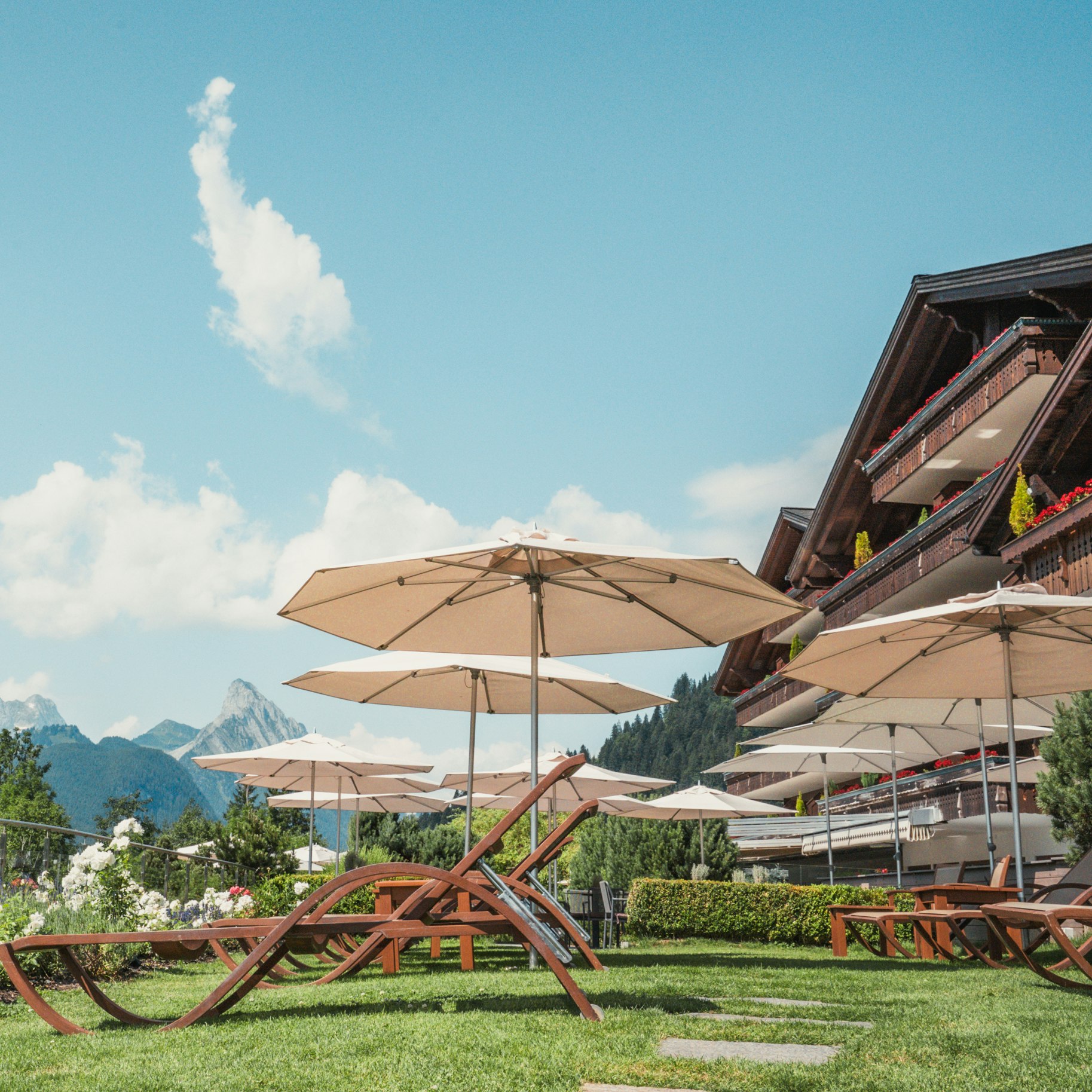 Hotel Park Ermitage Sunbeds and umbrellas Park Ermitage