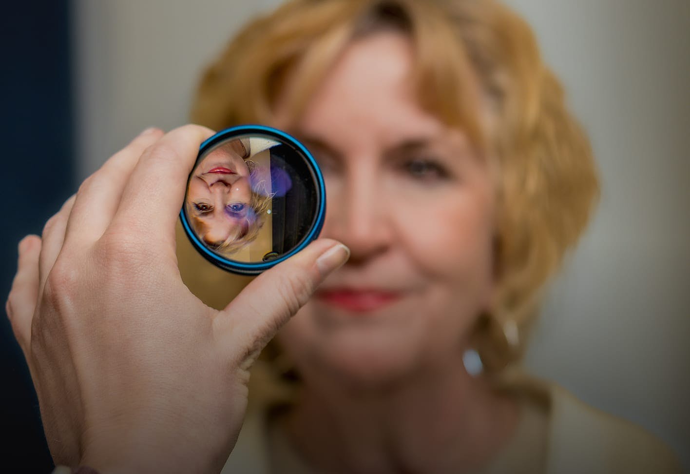 woman getting an eye exam