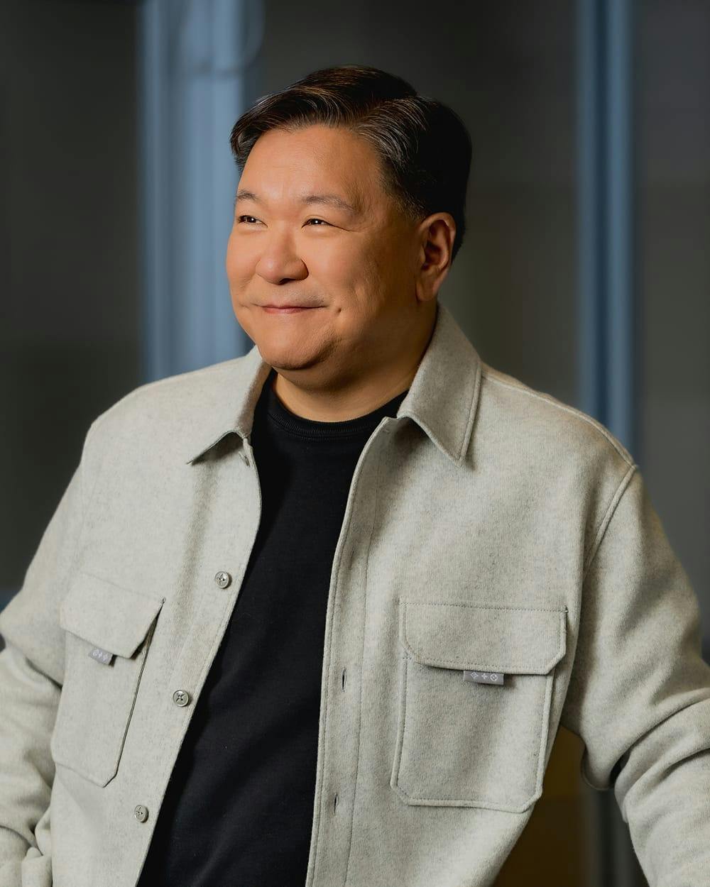 Happy patient receiving Glaucoma screening