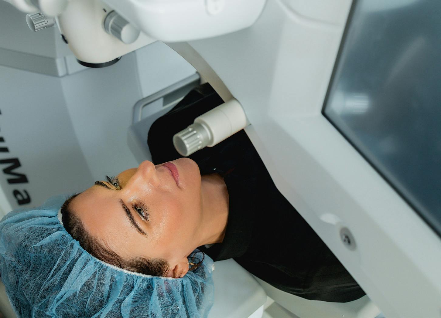 woman getting ready for lasik
