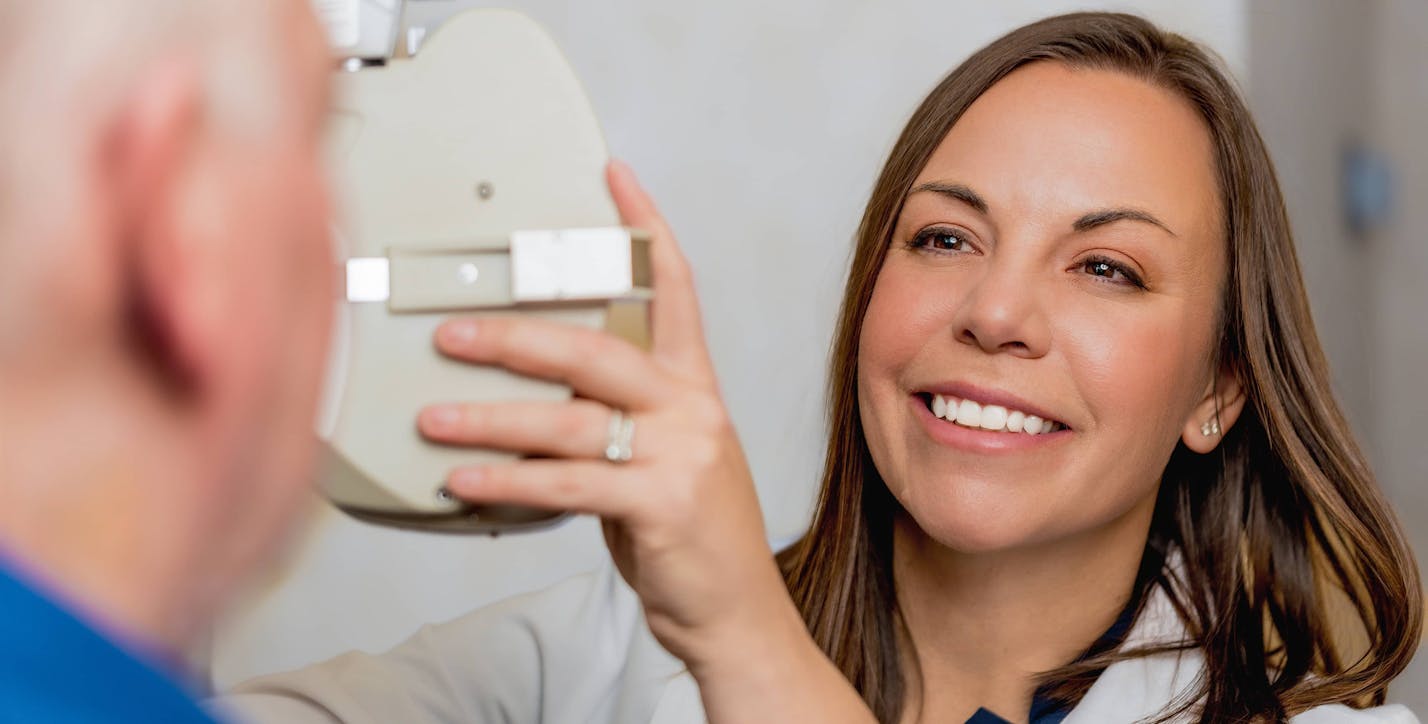 Doctor performing an exam