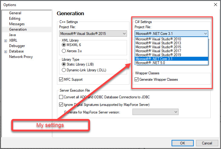C# settings