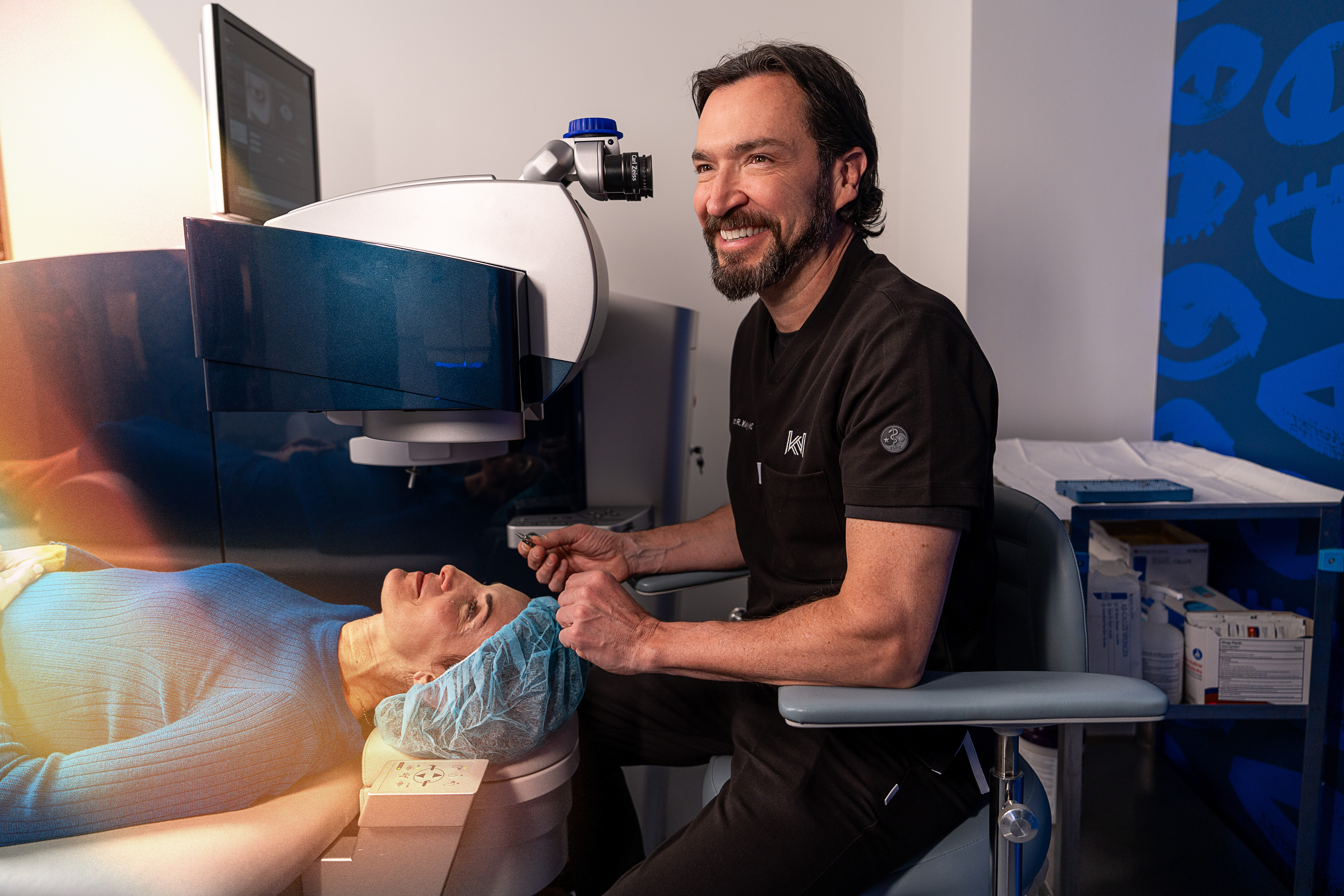Dr. Kelly with equipment