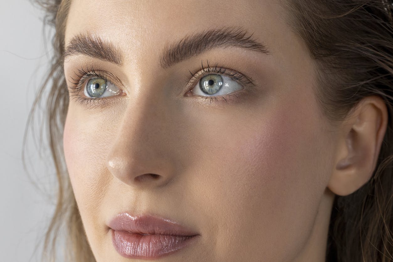 close up pf a woman's face