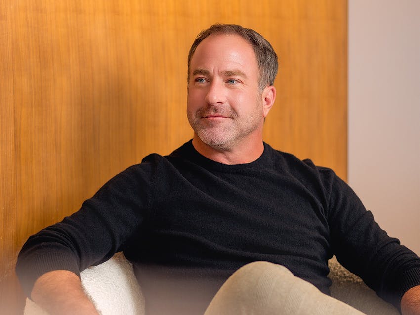 male patient sitting on chair