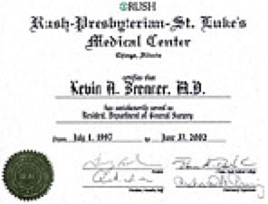 Rush-Presbyterian-St. Luke'sMedical Center - Chicago, IL certificate