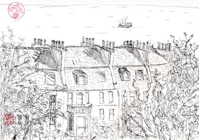 Folkestone Crescent sketch by Vickie Chan