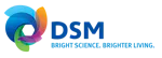 DSM 로고 이미지는 "Brigh"라는 슬로건과 함께 DSM 회사의 다채로운 로고를 보여줍니다.