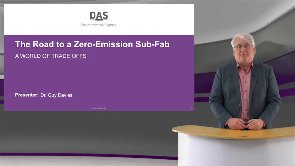 Dr. Guy Davies present the DAS view on ESG from a Sub-Fab perspective.