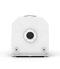 RDC Front View View of a small technical installation with an opening at the front.