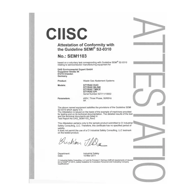 certificate CIISC certificate CIISC