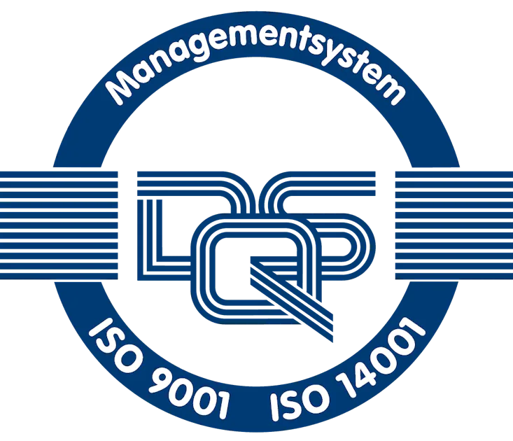 Logo ISO 9001 ISO 14001 Design of certification logo for management systems with text ‘ISO 9001’ and ‘ISO 14001’.