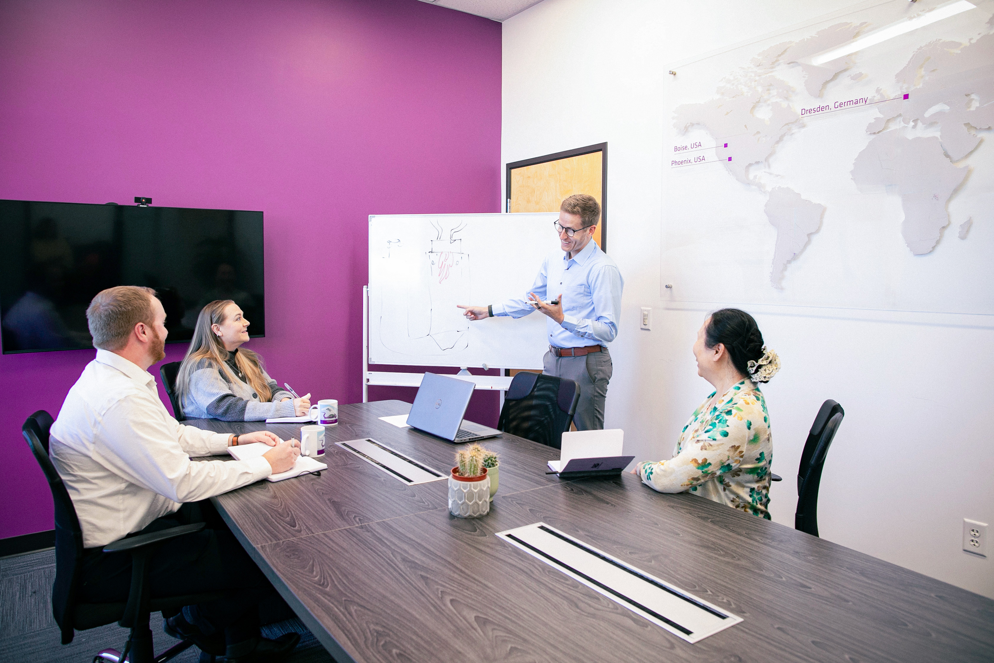 Professional employees in a meeting situation