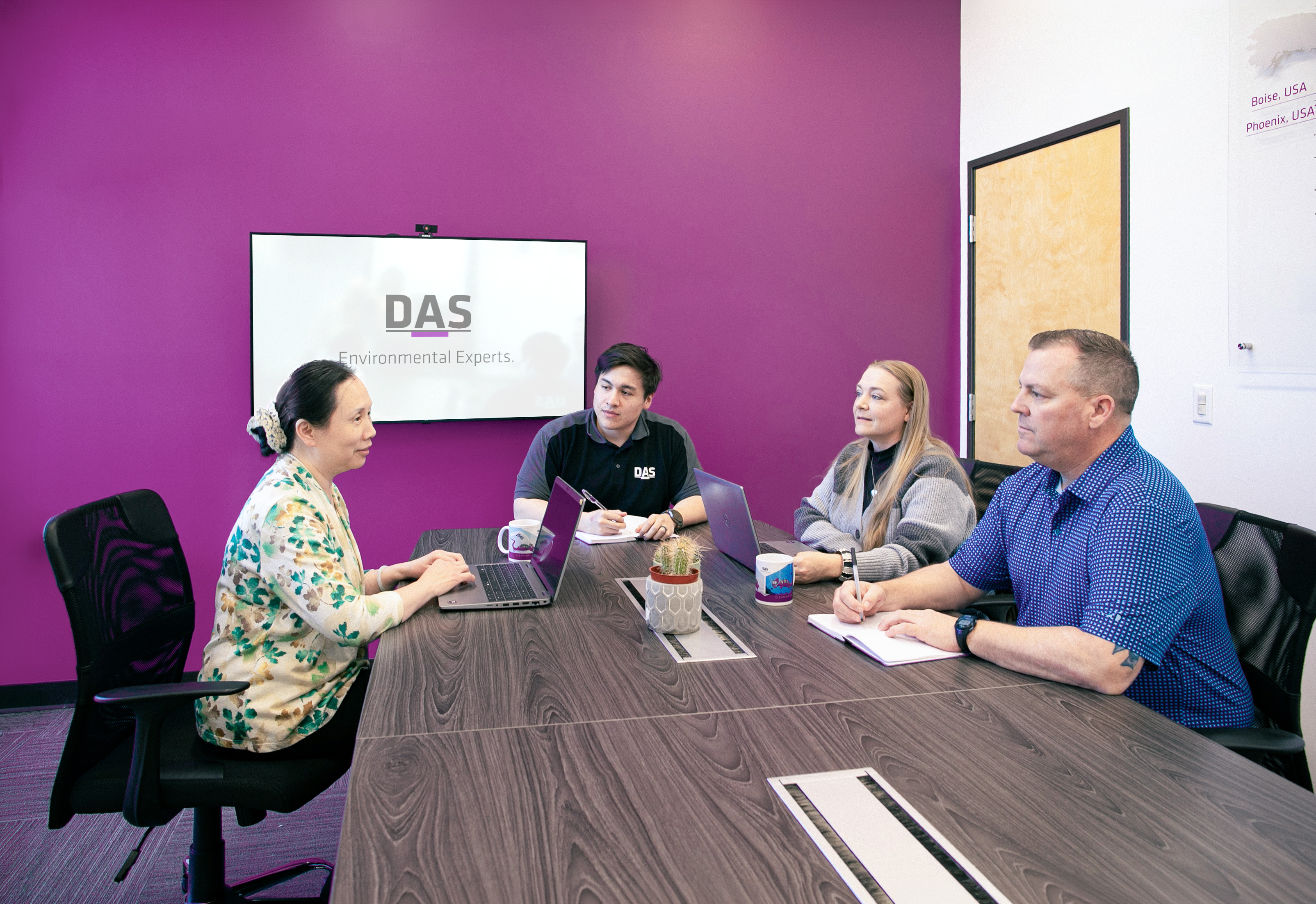 Professional employees in a meeting situation