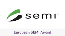 European Semi Award 세미 로고가 중앙에 있고 하단에는 "European SEMI Award"라는 문구가 보입니다.
