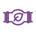Icon Integration purple The symbol shows a schematic representation of an exhaust duct containing a leaf, to illustrate the integration of an environmental solution into the duct.