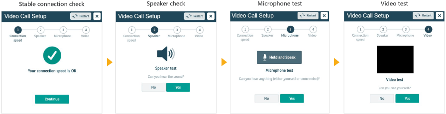 The image shows the screen users will see when setting up Attend Anywhere