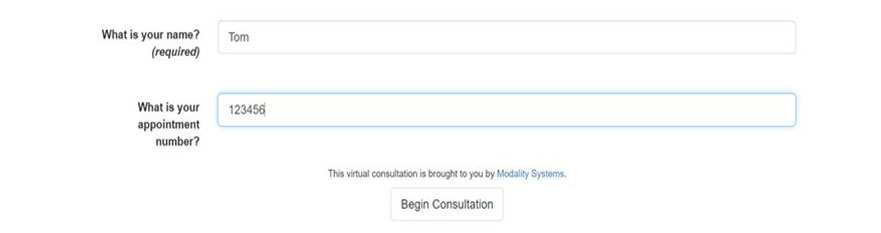 click Begin Consultation