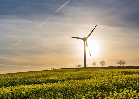 Windmill in a field