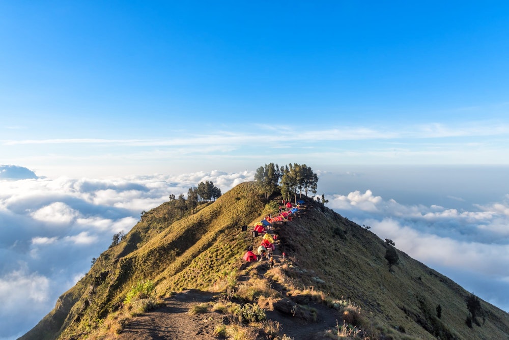 Crater rim of Mount Rinjani