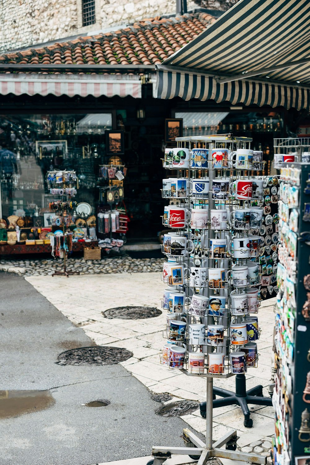 Stalls and shops in Sarajevo