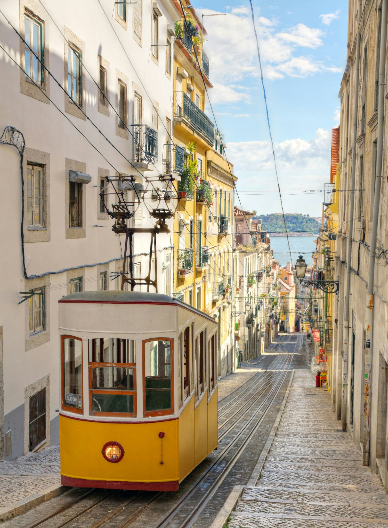 Yellow Tram in Lisbon