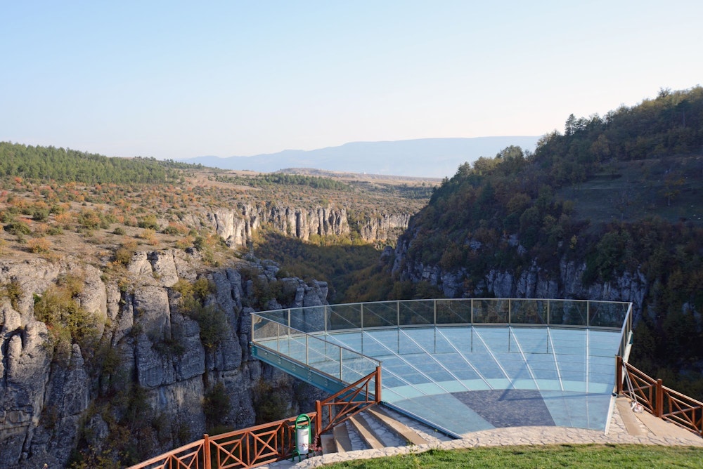 Terrasse en cristal de verre