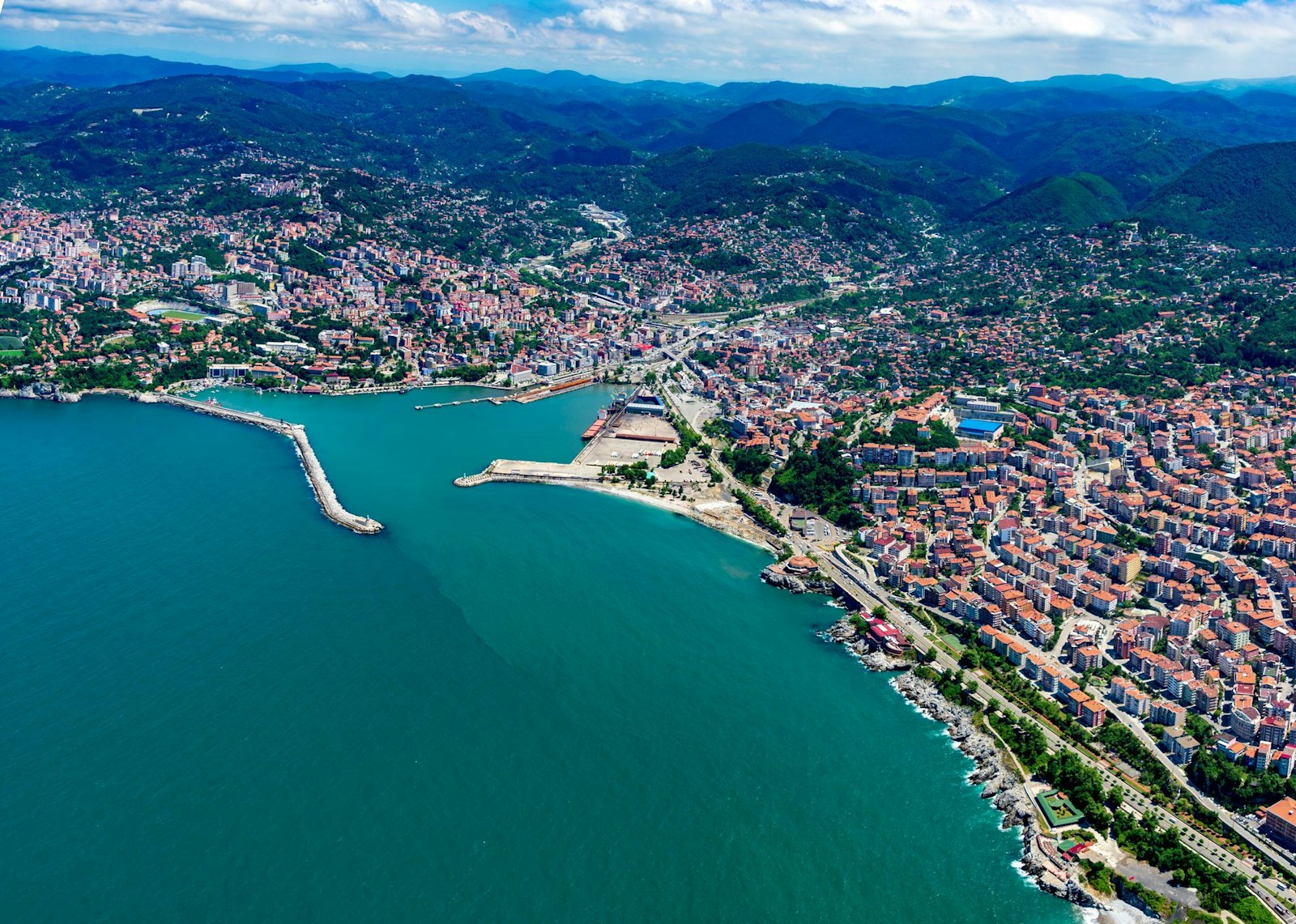 Vue aérienne de Zonguldak