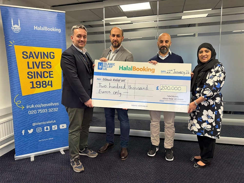 Funds totalling €200,000 have been delivered to Islamic Relief