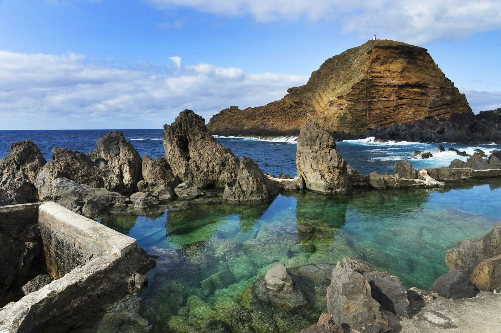 Natural volcanic lava pool in Porto Moniz
