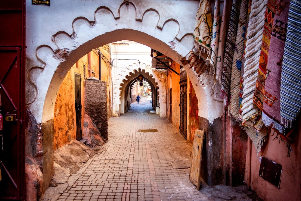 Cobbled street in the Marrakech Medina