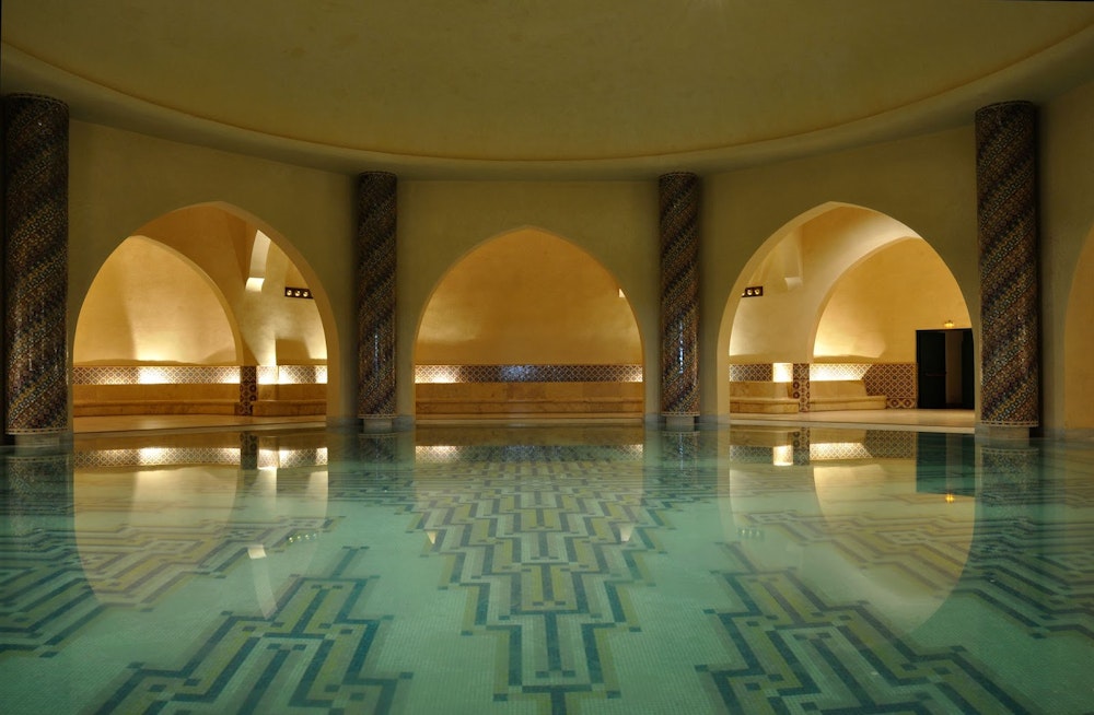 Intérieur d'un hammam traditionnel
