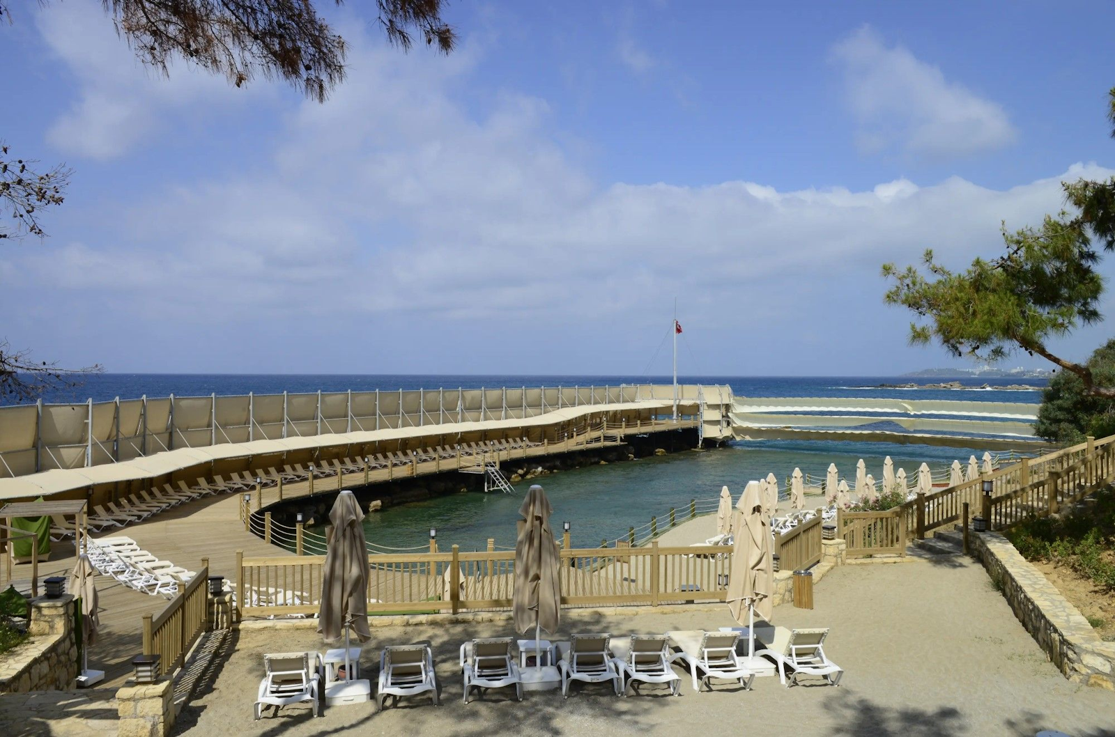 Women-only beach area at Wome Deluxe