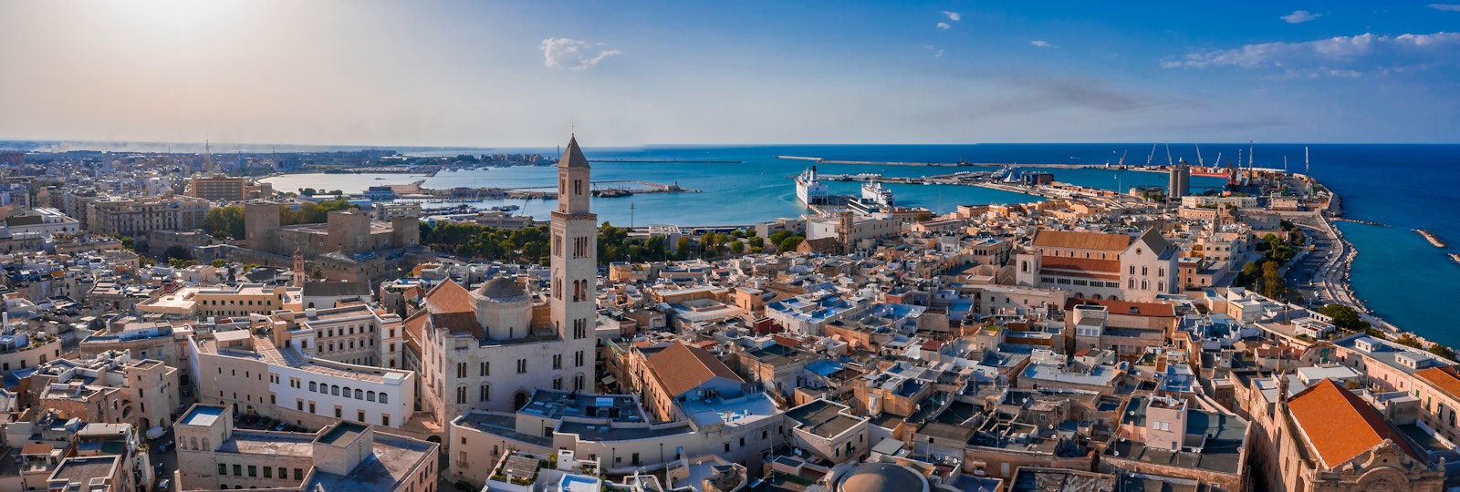 Vue aérienne de la vieille ville de Bari