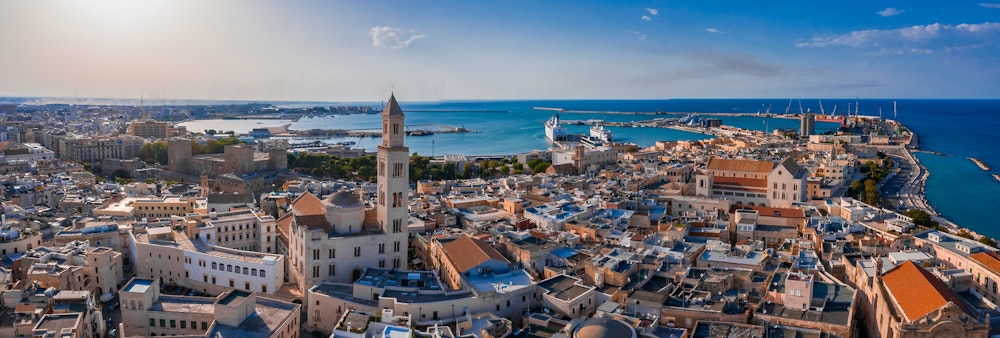 Vue aérienne de la vieille ville de Bari