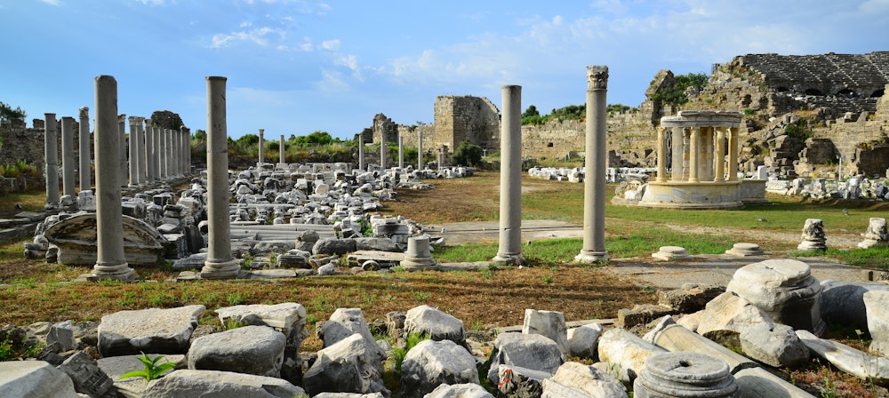 Ancient city of Side in Manavgat