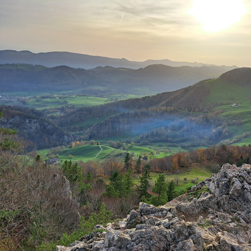 View of the beautiful nature in the Wasserfallen region