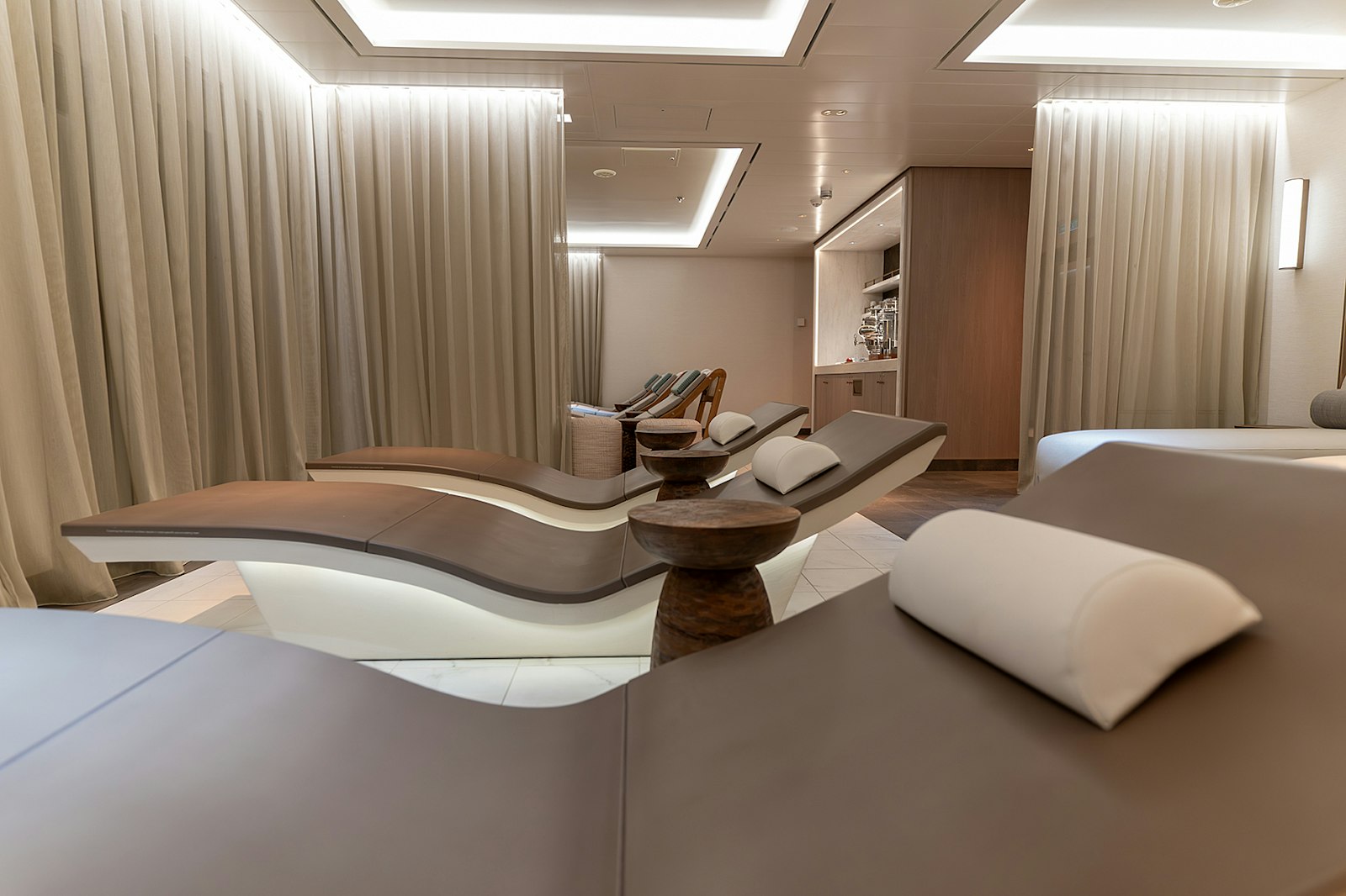 Spa treatment room on AROYA cruise ship