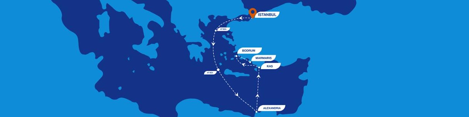 6 Magnificent Nights from Istanbul to Marmaris route map