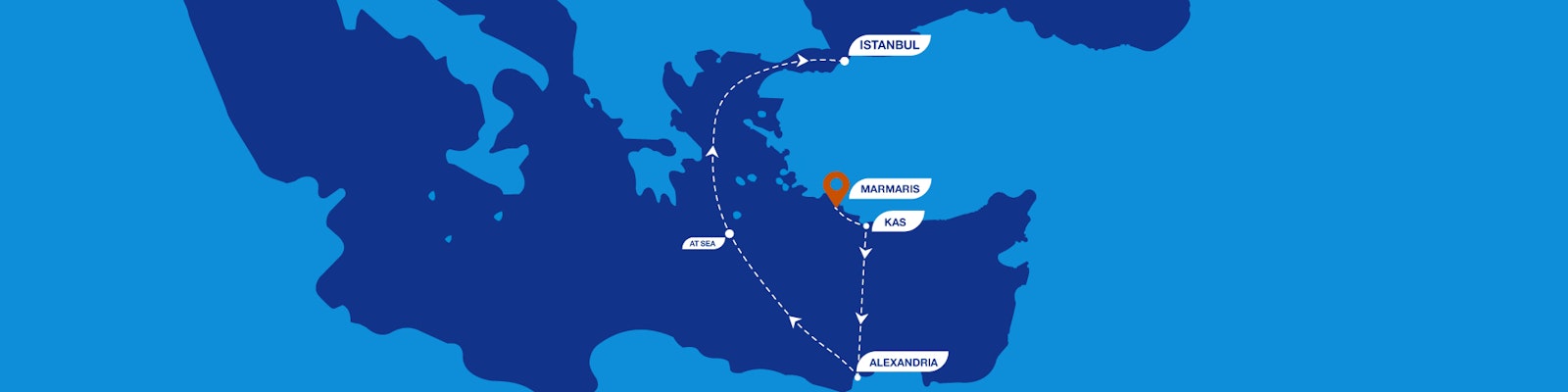 5 Spectacular Nights from Marmaris to Istanbul route map