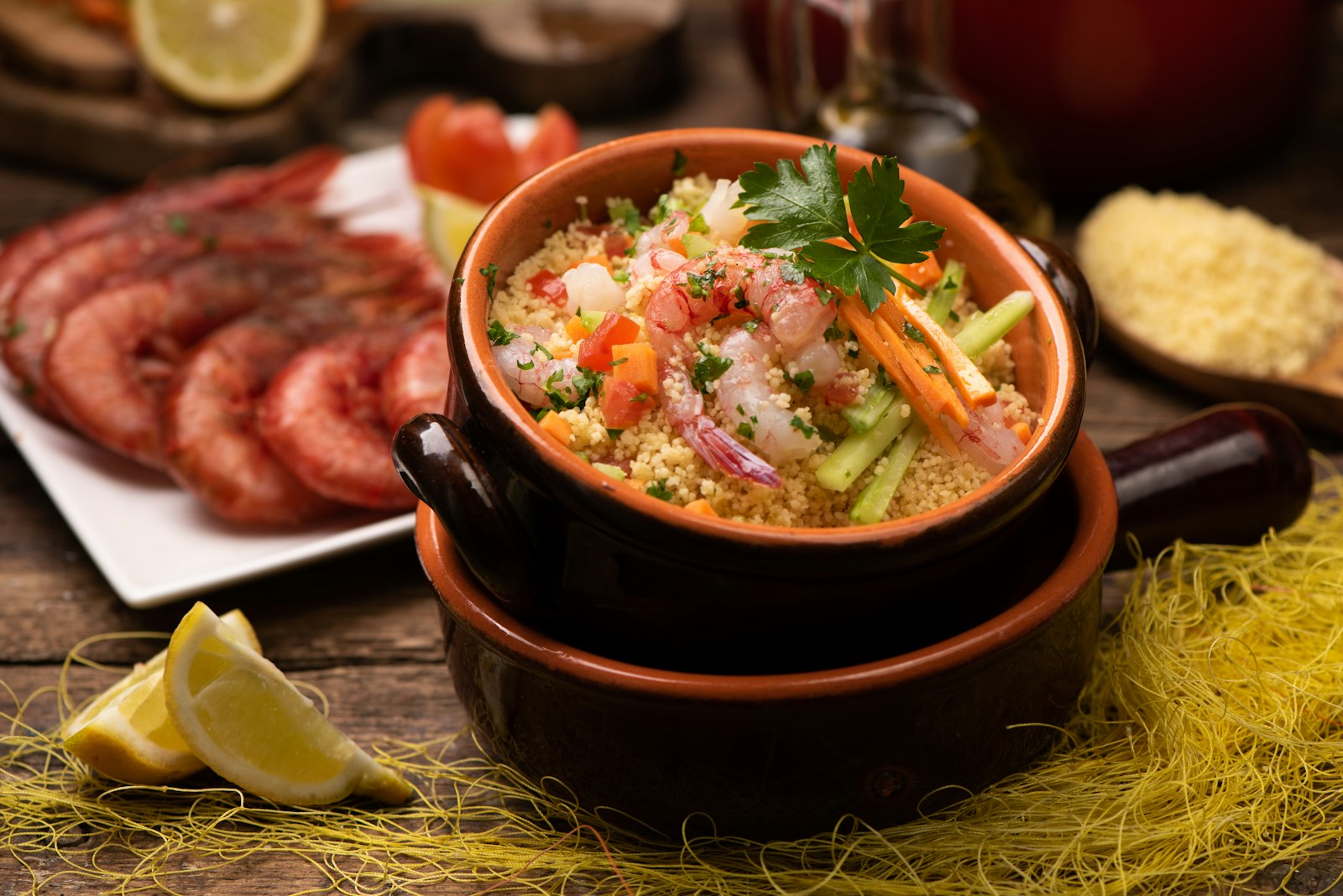 Fish couscous with prawns from Mazara del vallo