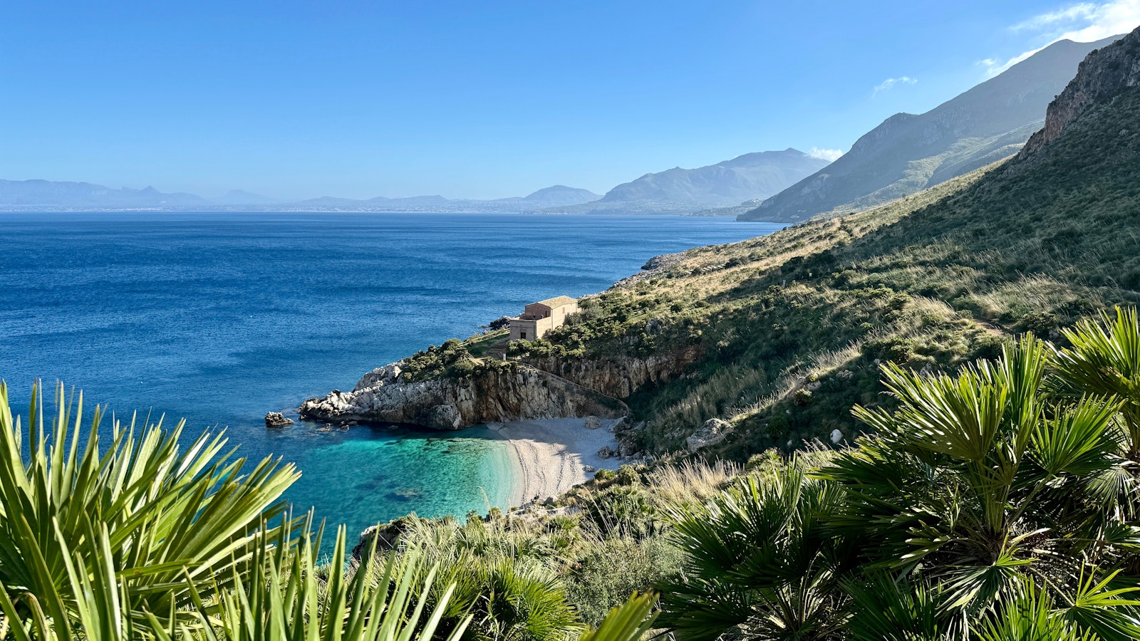 Idyllic small beach on the coastline of Zingaro Nature Reserve
