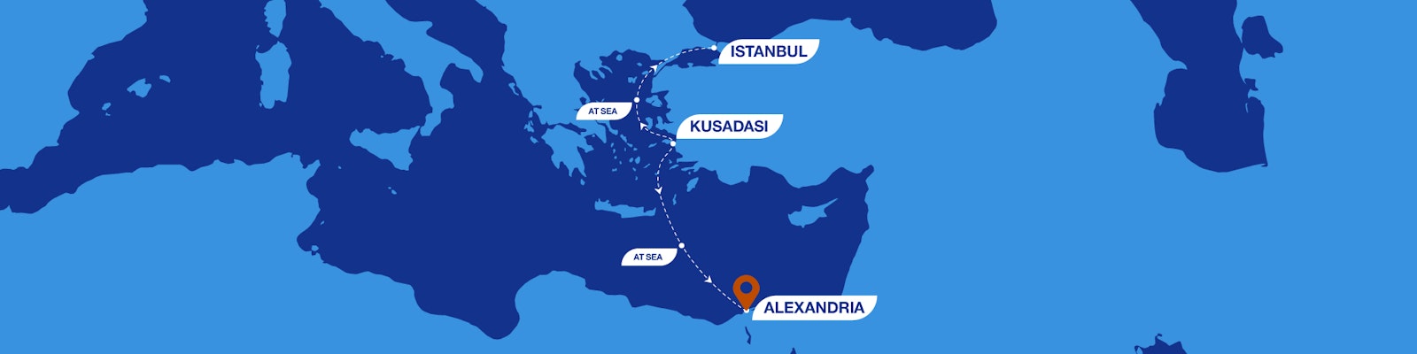 4 Nights from Alexandria to Istanbul route map