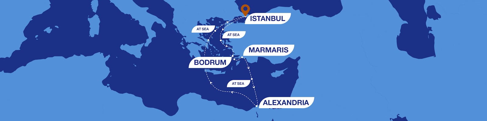 The Turkish Riviera Summer: 7 Nights of Coastal Bliss route map