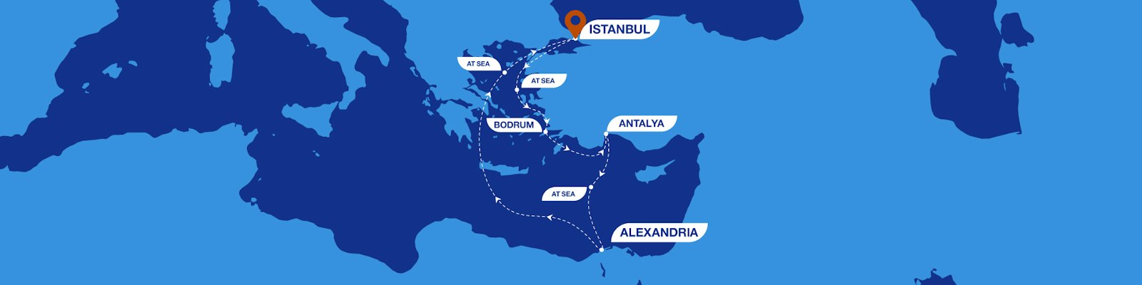 7 Nächte nach Bodrum, Antalya und Alexandria-Route
