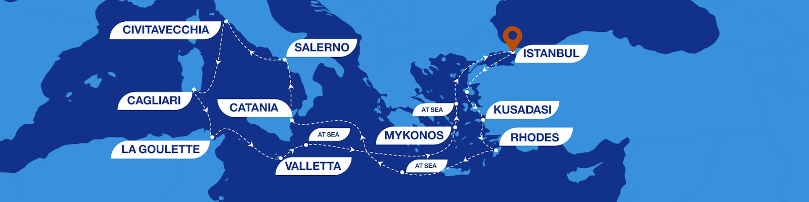 14 unvergessliche Nächte durch zeitlose Städte und an Mittelmeerküsten-Route