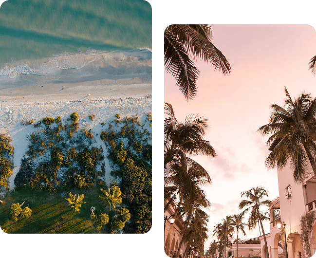 city and beach