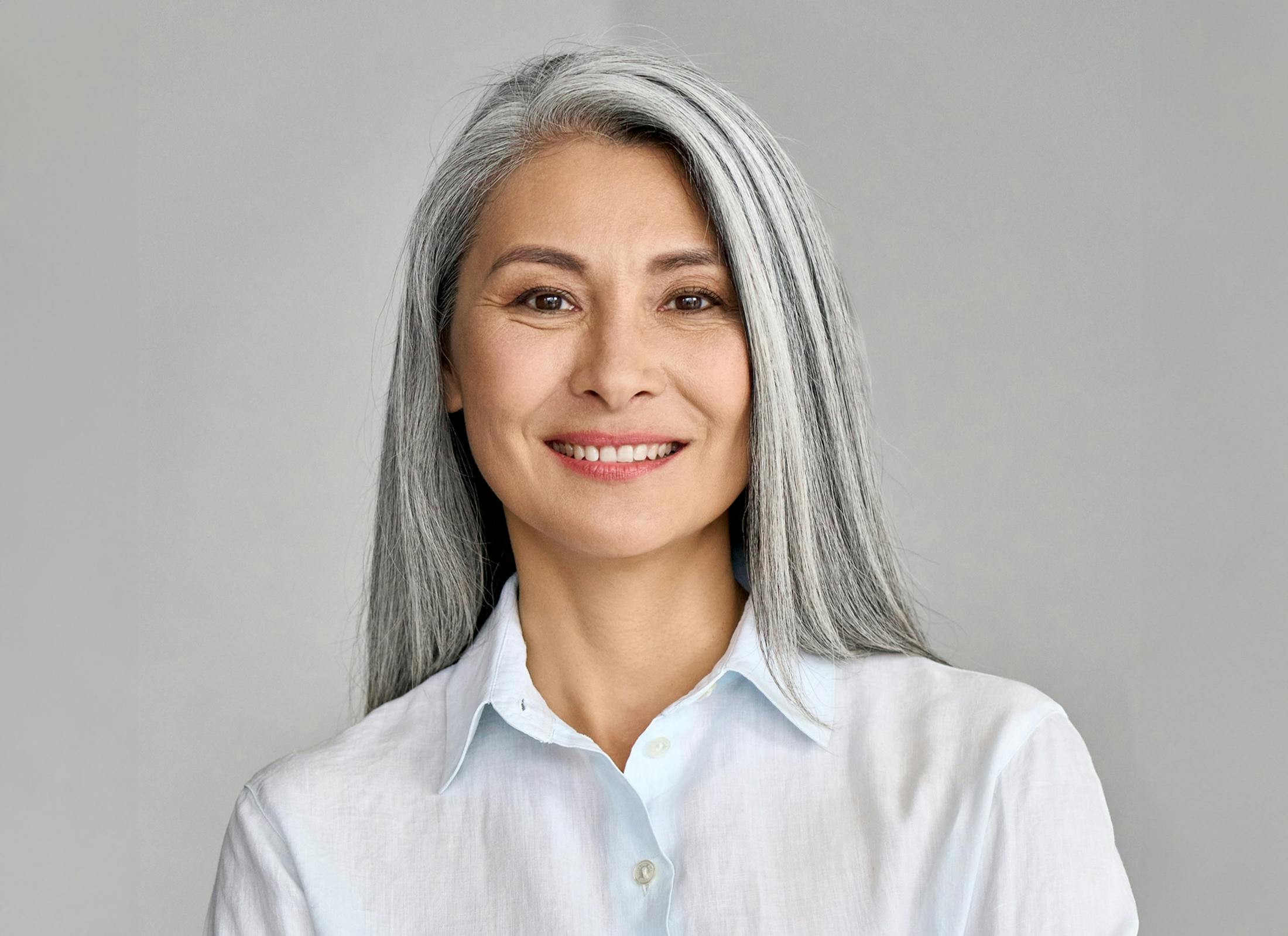 older woman smiling
