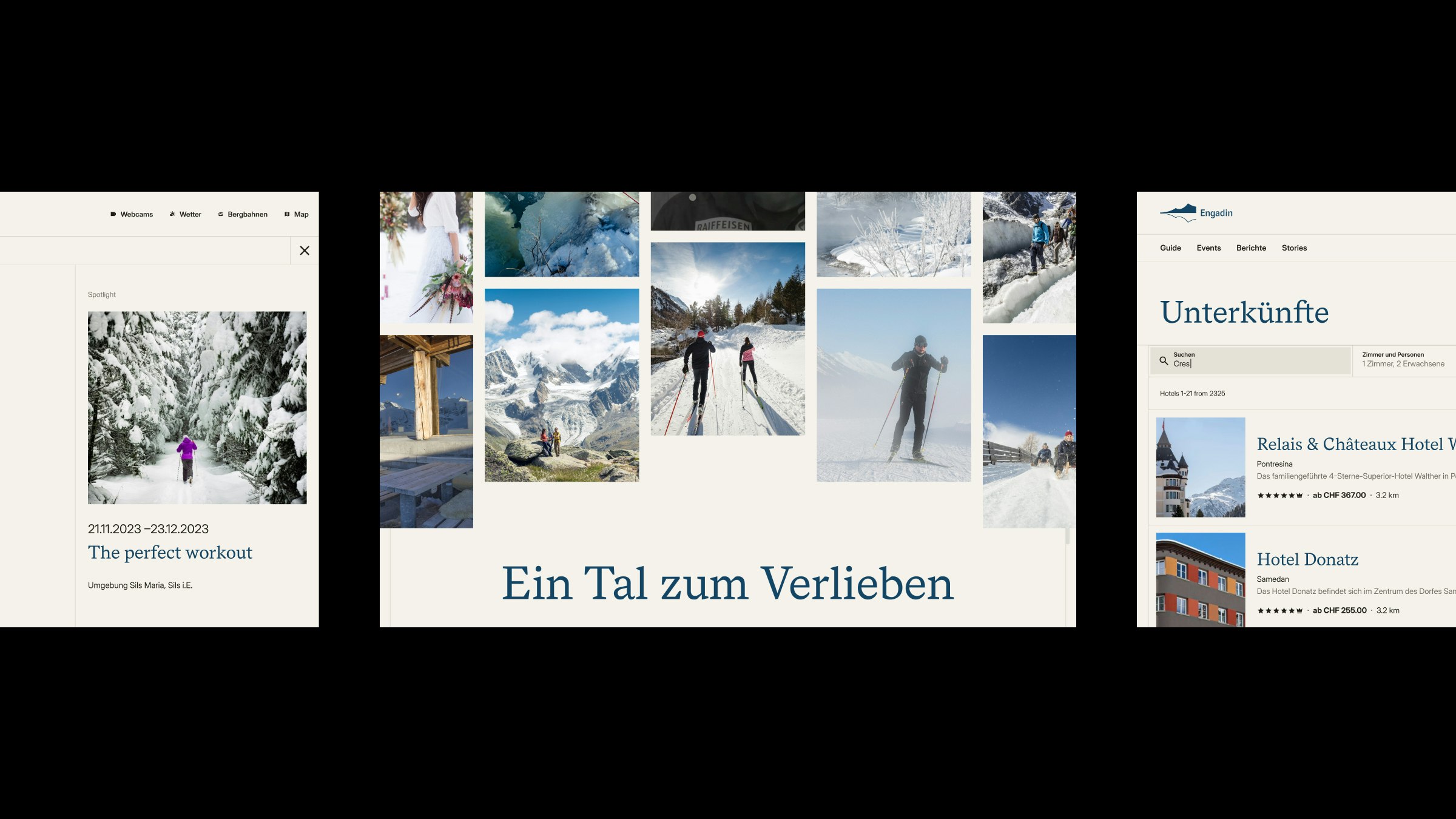 Engadin Tourismus Website